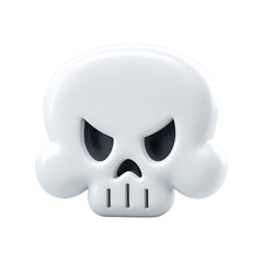 Fototapeta premium White Skull Stares Menacingly