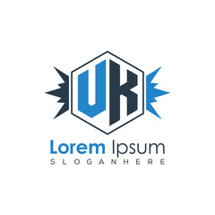 Modern Latter Luxury Monogram Logo with Royal Crown and Polygon Frame
