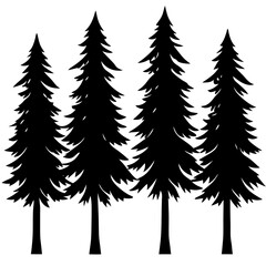 Fototapeta premium silhouettes of trees