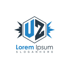 Modern Latter Luxury Monogram Logo with Royal Crown and Polygon Frame
