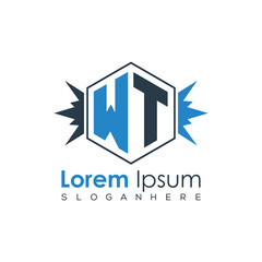 Modern Latter Luxury Monogram Logo with Royal Crown and Polygon Frame
