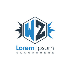 Modern Latter Luxury Monogram Logo with Royal Crown and Polygon Frame
