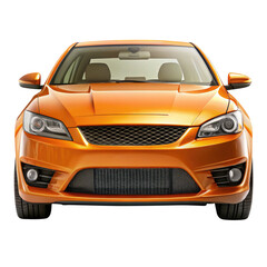 Naklejka premium orange car isolated on transparent white background, clipping path