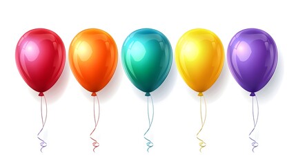 A vibrant display of colorful balloons in a rainbow of hues