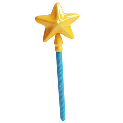 Obraz premium Star wand transparent mockup isolated png with no background.