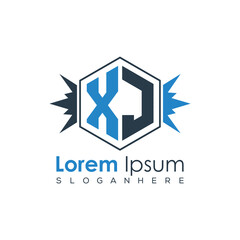 Modern Latter Luxury Monogram Logo with Royal Crown and Polygon Frame
