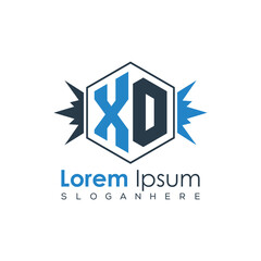 Modern Latter Luxury Monogram Logo with Royal Crown and Polygon Frame
