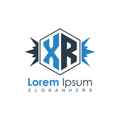 Modern Latter Luxury Monogram Logo with Royal Crown and Polygon Frame
