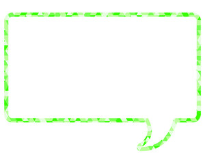 Fototapeta premium ステンドグラス風吹き出し 三角形模様 四角形