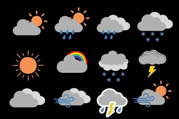 weather icons set, weather icons weather icons, weather icons set, set of weather icons	
