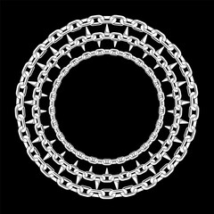 Chain White Color Vector iMage and Illustration