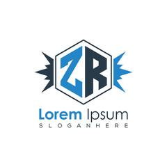 Modern Latter Luxury Monogram Logo with Royal Crown and Polygon Frame
