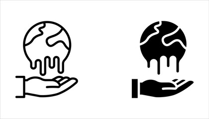 save water icon set. ecology icon from ecology collection. Outline vector isolated on white background.