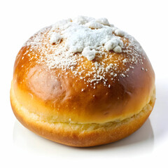 Sweet Tasty Bun Isolated on White Background for Bakery Showcase