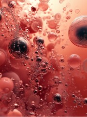 Abstract Microscopic Cells Texture, Red Microscopic Cells, Biological Cell Structure, Microscopic Life Forms, Cellular Biology Art, Microscopic Cells, Cells Texture, Red Cells, Biological Cells, 