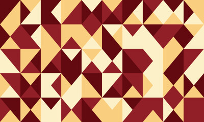 Fototapeta premium Abstract geometric pattern featuring a captivating interplay of maroon and beige triangles. Ideal for backgrounds, textures, or modern design projects.