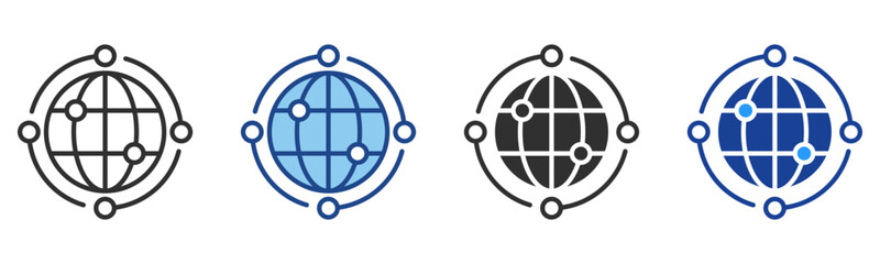 Networking Icon Multiple Style Vector Collection 