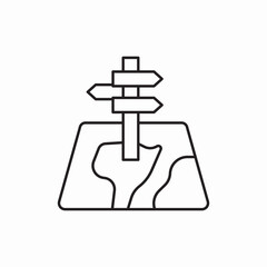 Obraz premium map direction icon vector sign