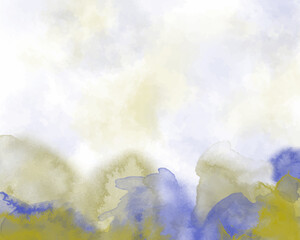 Abstract colorful watercolor for background. Digital art painting.