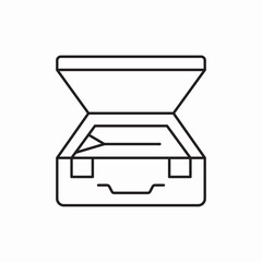 Luggage suitcase travel bag icon vector sign