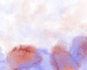 Abstract colorful watercolor for background. Digital art painting.