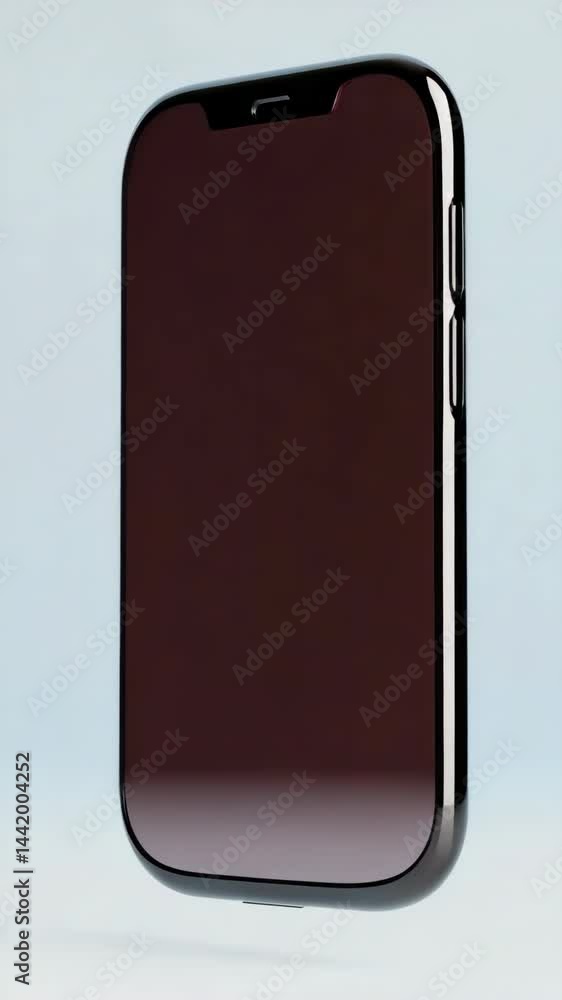 Poster a phone with a pink case is displayed from the side. the phone is positioned at an angle, giving the