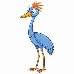 vector illustration of blue heron