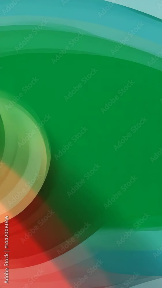 Poster a colorful wave pattern with blue, green, and red colors. the colors are arranged in a way that crea