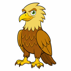 eagle cartoon isolated on white