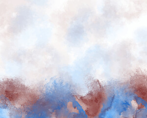 Obraz premium Abstract colorful watercolor for background. Digital art painting.