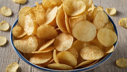 big bowl full of potato chips