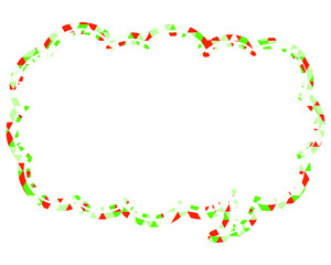 ステンドグラス風吹き出し　三角形模様　細長い雲形