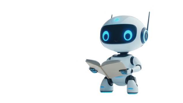 AI robot learning png isolated object background for development purpose. - Powered by Adobe