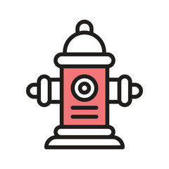 Water hydrant icon creatively designed in line style