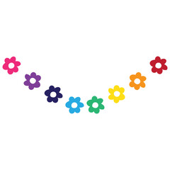 Rainbow Flowers Decoration