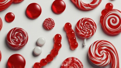 CANDYTREASURE candy logo color red shape warping candy white background