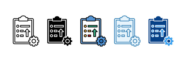 Priority Management  Icon Set Multiple Style Collection