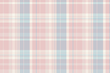 Twill tartan plaid background, premium fabric check vector. Repeatable patterns seamless pattern texture textile in light and white colors.