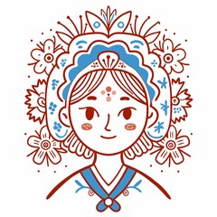 A digital illustration of a girl