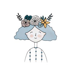 A digital illustration of a girl
