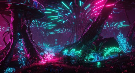 Cyberpunk Forest