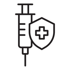 Vaccine injection protection icon