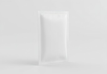 Single-serve Pouch Standing on White Background Plain Packaging