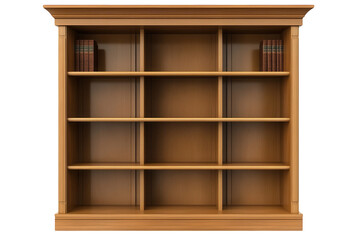 Classic Wooden Bookcase 12 Compartments Oak Finish Elegant Storage Rustic Charm Home Decor Library