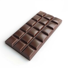 Obraz premium Dark chocolate bar displayed on a white background.