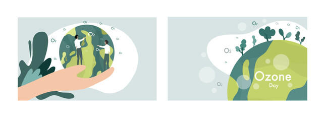 earth illustration vector design for ozone and earth day event