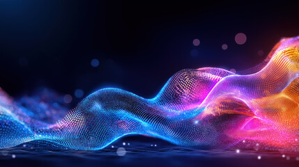 Obraz premium Abstract colorful waves of light creating a sense of movement