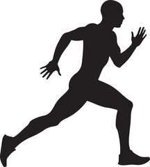runner silhouette showcasing energy, motion, and athleticism in an active stride