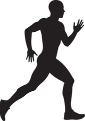 speedy runner silhouette showcasing dynamic motion and athletic energy in an active stride