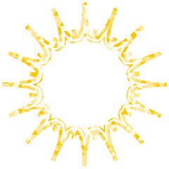 ステンドグラス風吹き出し　三角形模様　ギザギザした形